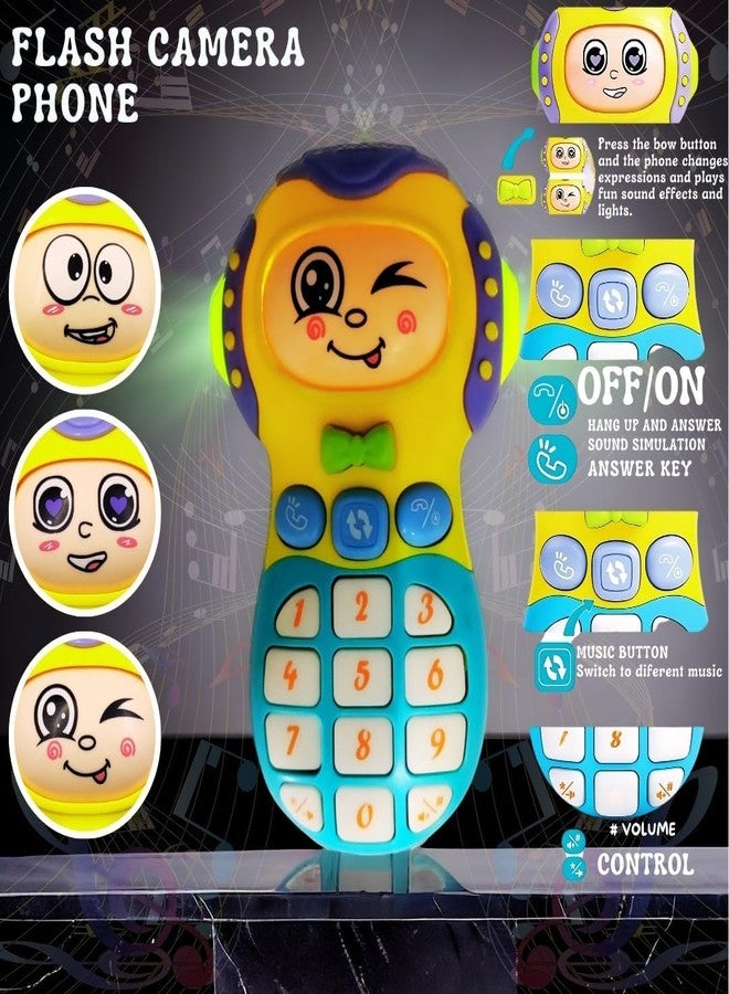 PLUSPOINT Baby Telephone Toy for 1-3 Year Olds with Light & Music - Role-Play Fun & Learning Toy Phone for 6-36 Months Toddlers,Multicolour - Image 3